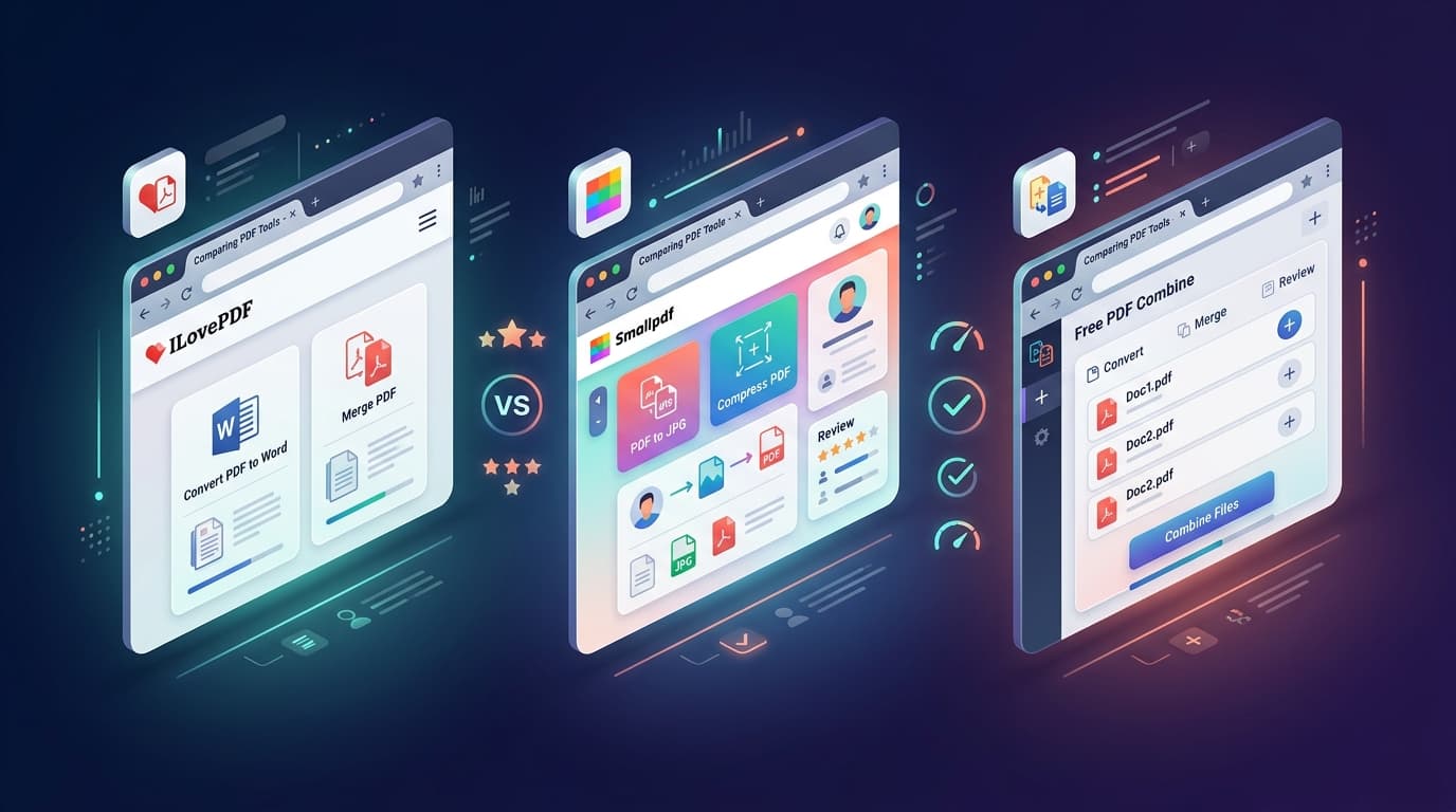 ILovePDF vs Smallpdf vs Free PDF Combine: Which Is the Best Free PDF Tool in 2026?